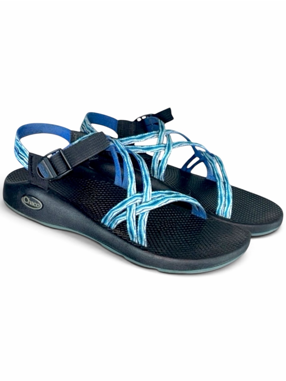 Chaco ZX1 Vibram Hiking Sandal Sand Dune Blue Toe Loop